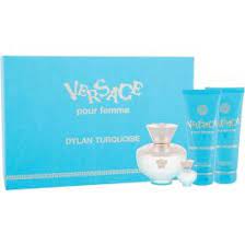 SET VERSACE DYLAN TURQUOISE FEMME EDT 100 ML +5ML+BL100+SG100
